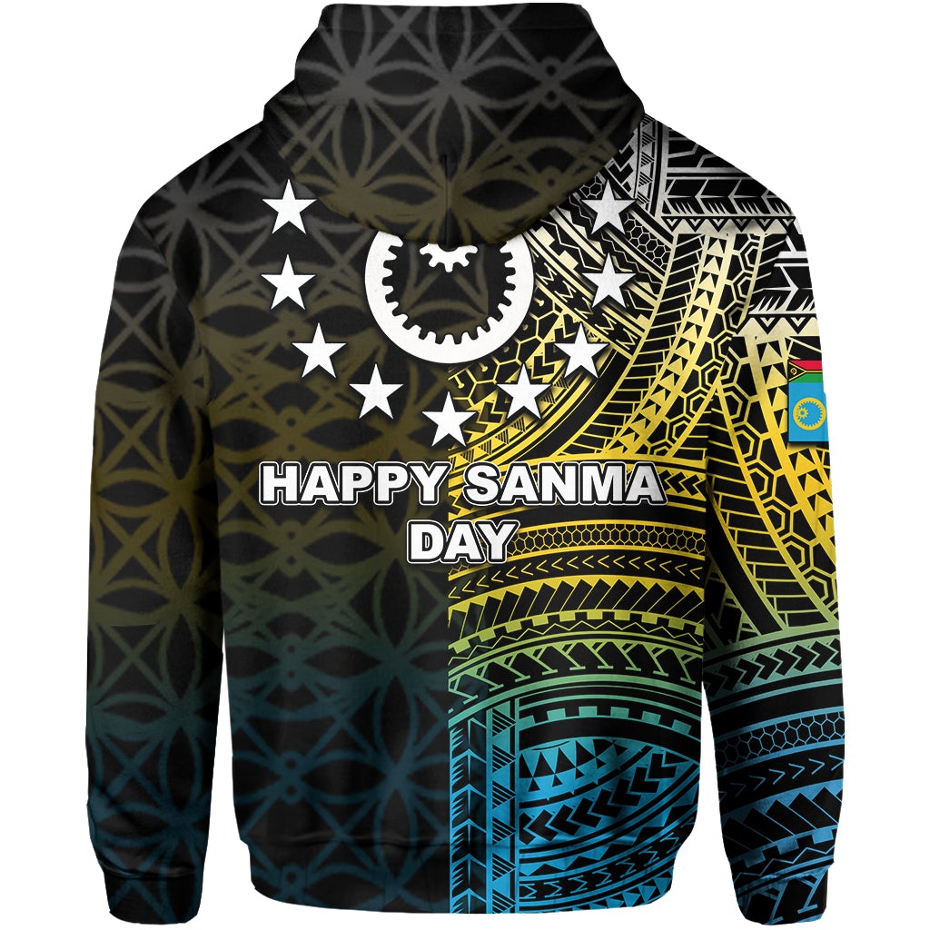 Sanma Day Zip Hoodie Of Vanuatu Pig Tusk LT6