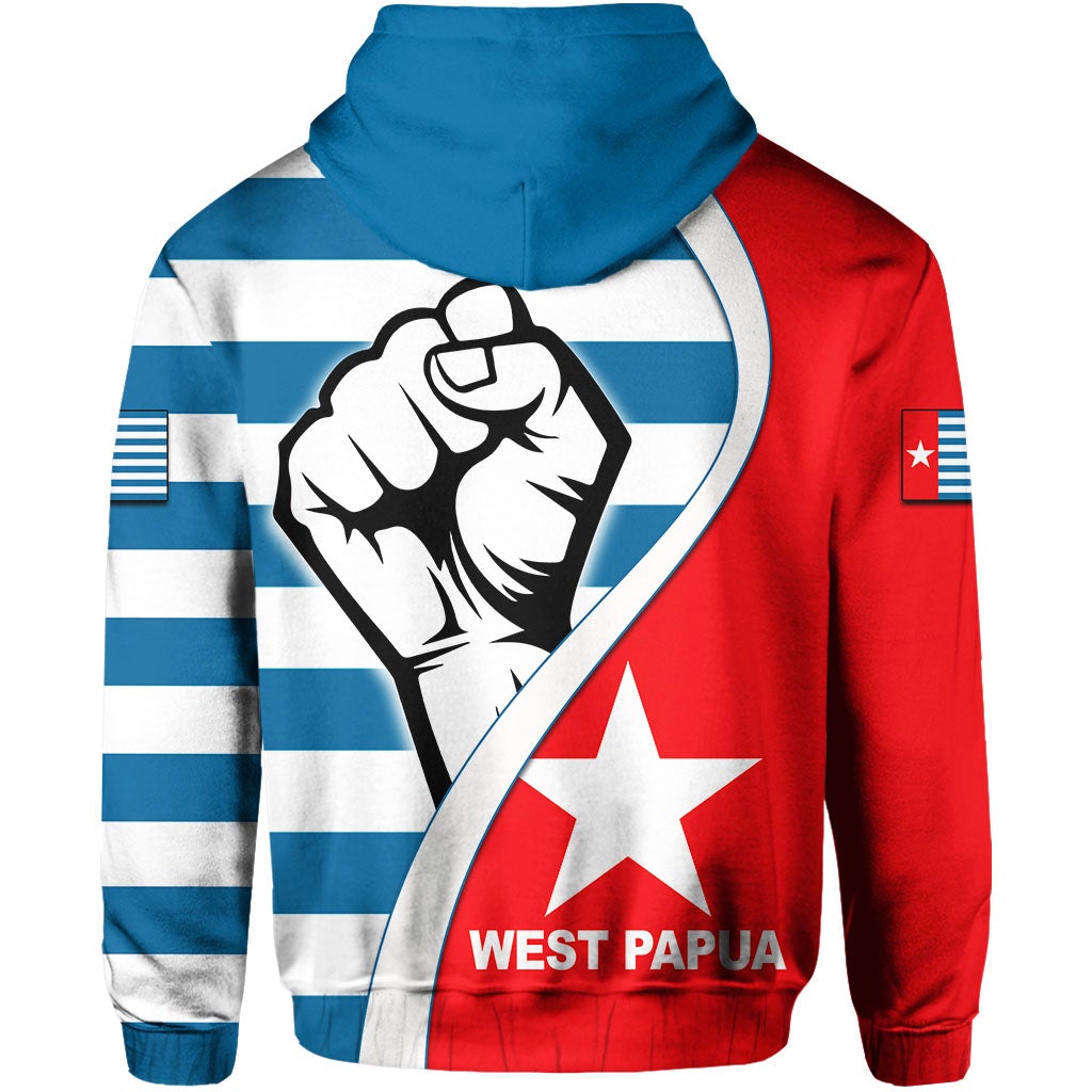 West Papua Hoodie Clenched Hands Flag LT6