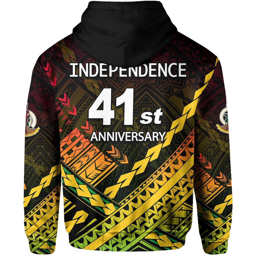 Vanuatu Zip Hoodie Independence Day Polynesian Style LT6