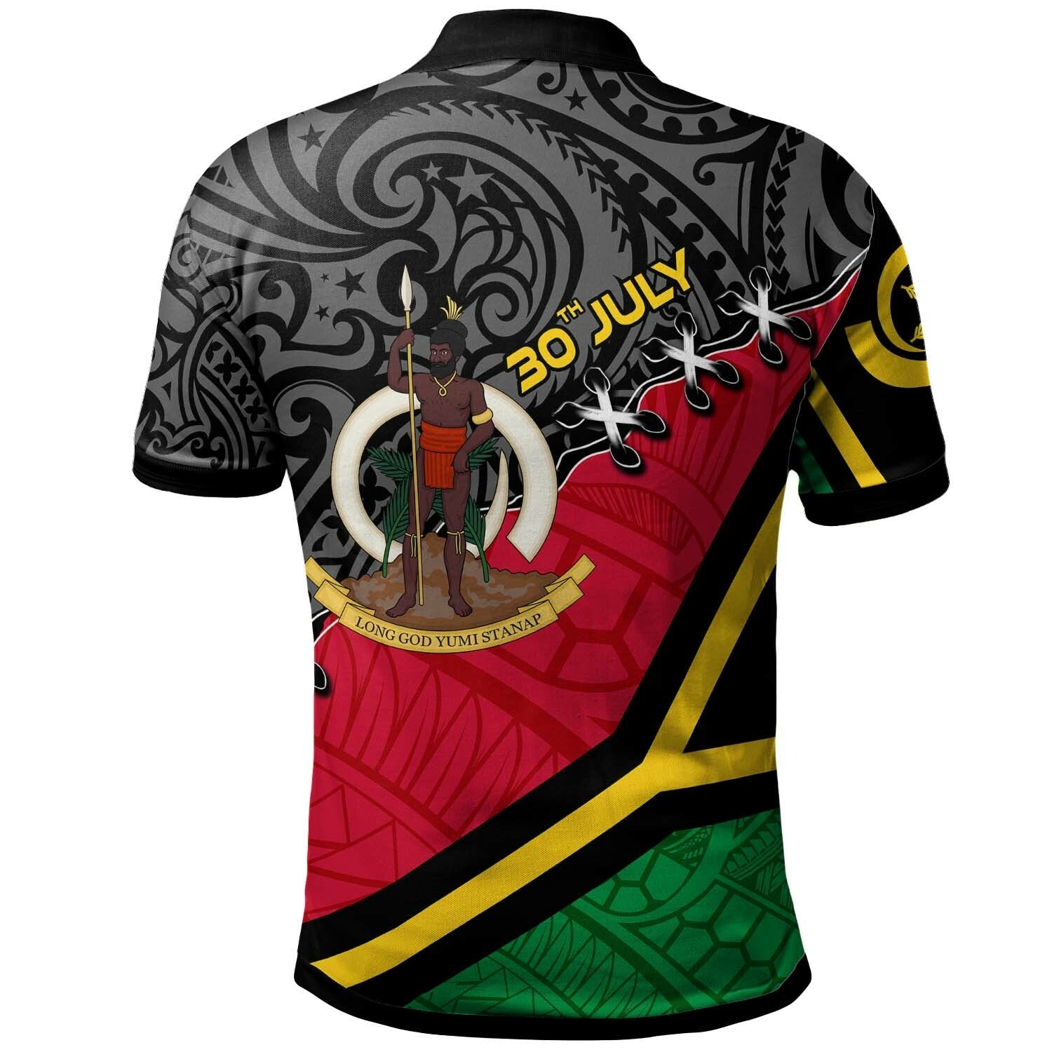 Vanuatu Polo Shirt Custom Vanuatu Independence Anniversary with Coat of Arms and Polynesian Polo Shirt LT10