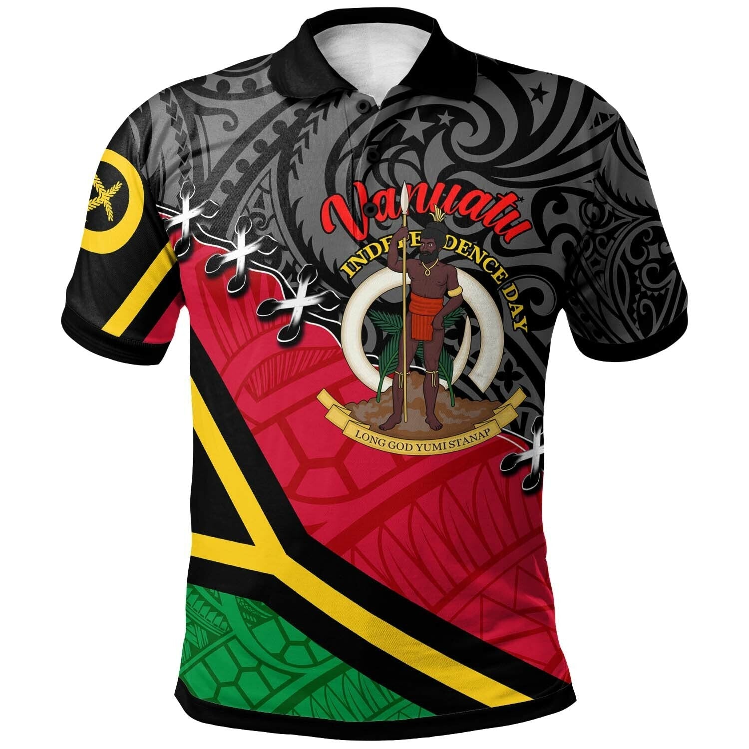 Vanuatu Polo Shirt Custom Vanuatu Independence Anniversary with Coat of Arms and Polynesian Polo Shirt LT10