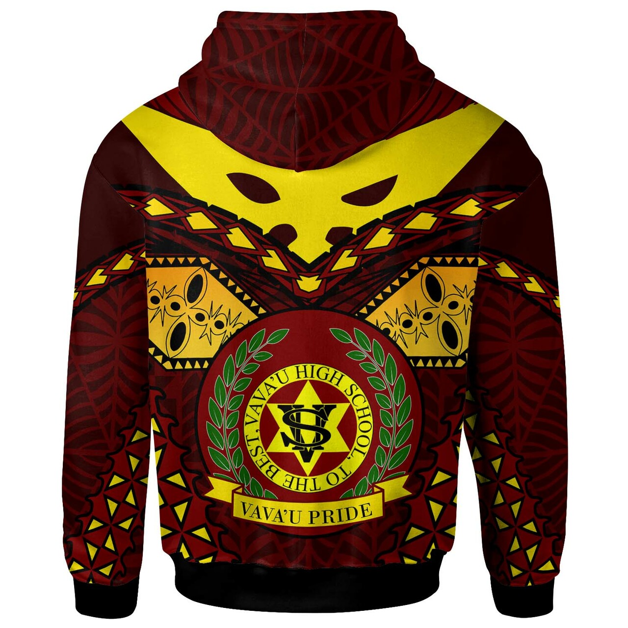 Tonga Custom Hoodie Vavau High Shool Tonga with Polynesian Patterns LT10