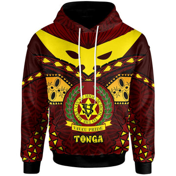 Tonga Custom Hoodie Vavau High Shool Tonga with Polynesian Patterns LT10