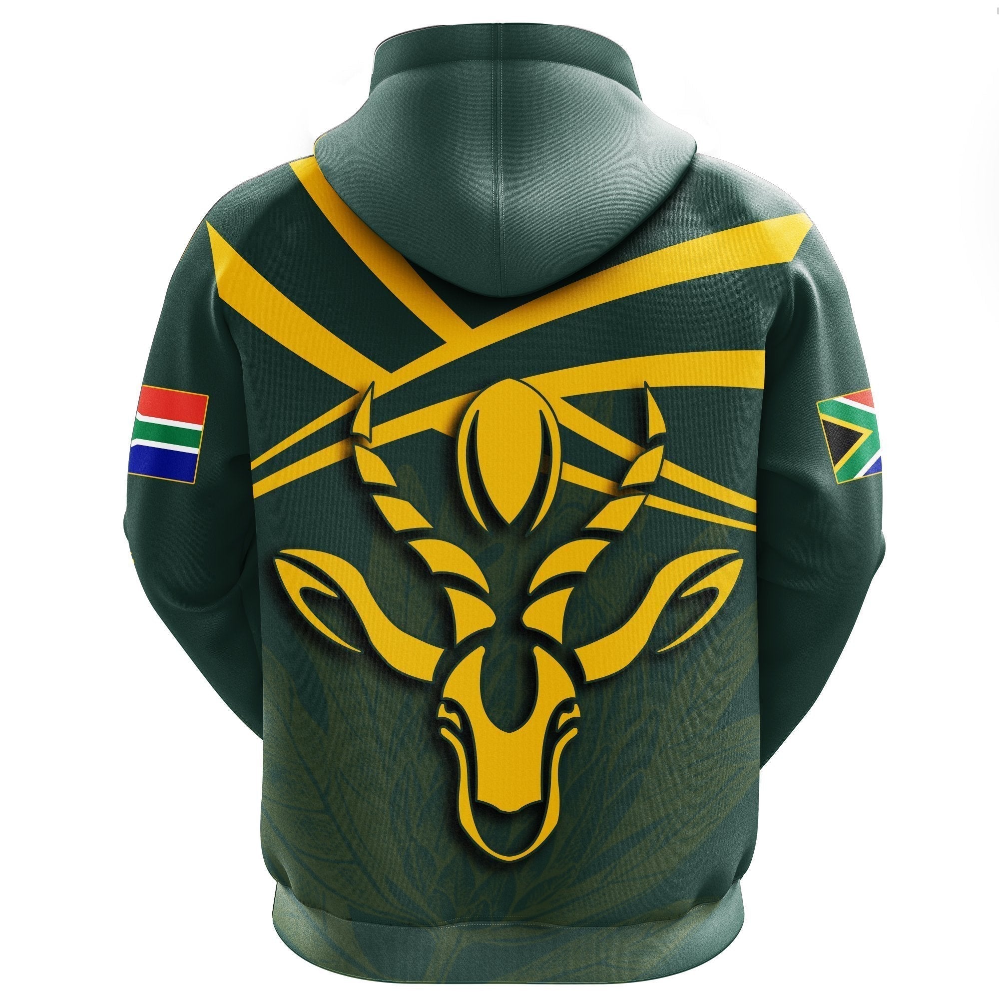 African Hoodie South Africa Springbok Zipper Hoodie - Rugby Fan