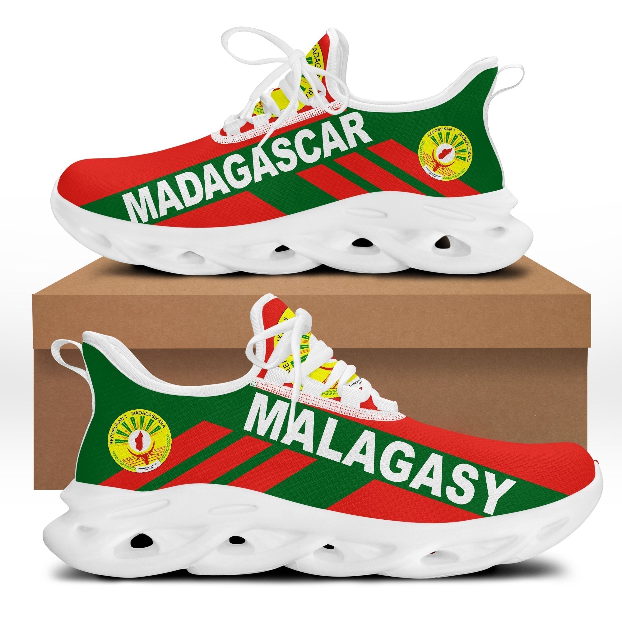 Wonder Print Shop Footwear - Madagascar Stripe Style Clunky Sneakers LT10