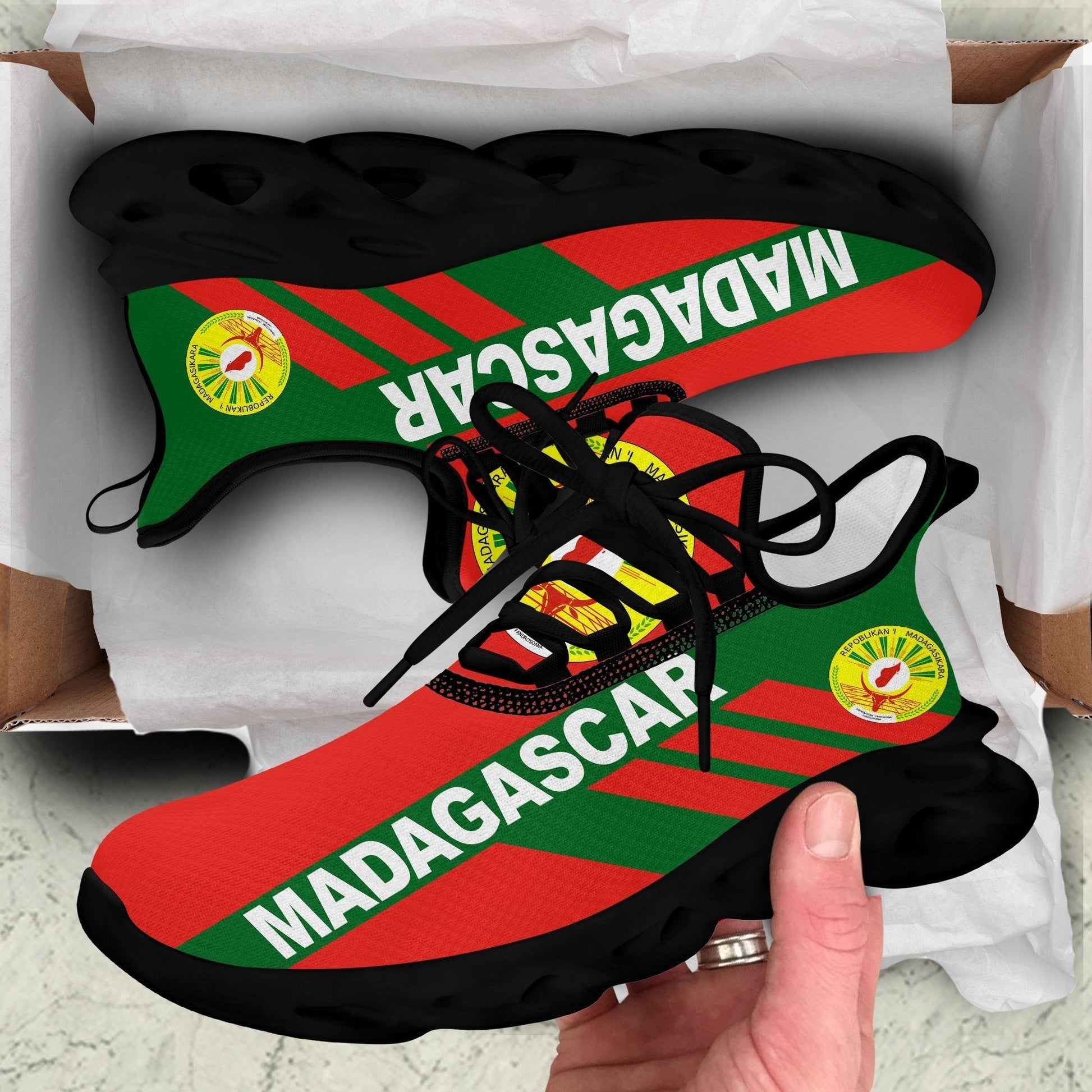 Wonder Print Shop Footwear - Madagascar Stripe Style Clunky Sneakers LT10