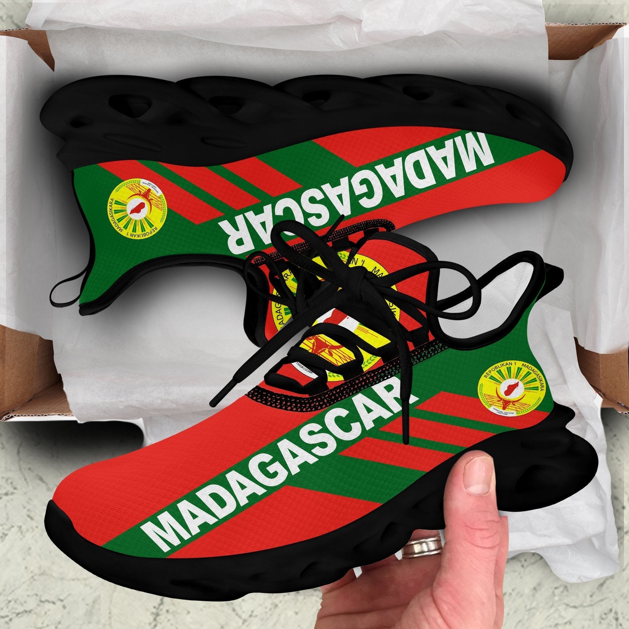 Wonder Print Shop Footwear - Madagascar Stripe Style Clunky Sneakers LT10