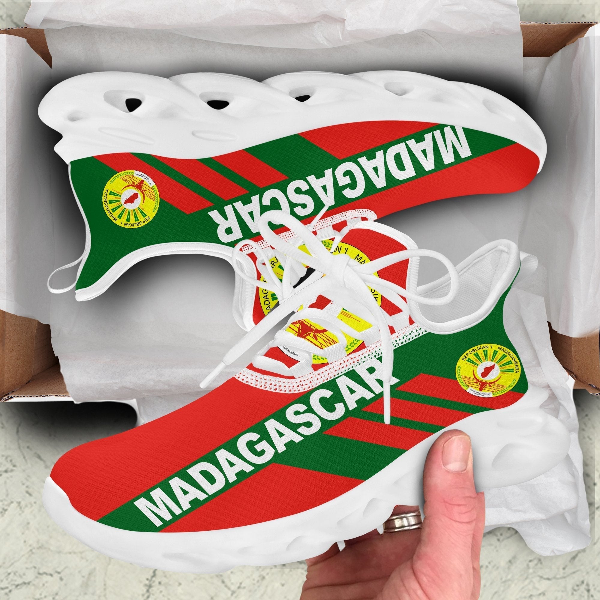 Wonder Print Shop Footwear - Madagascar Stripe Style Clunky Sneakers LT10