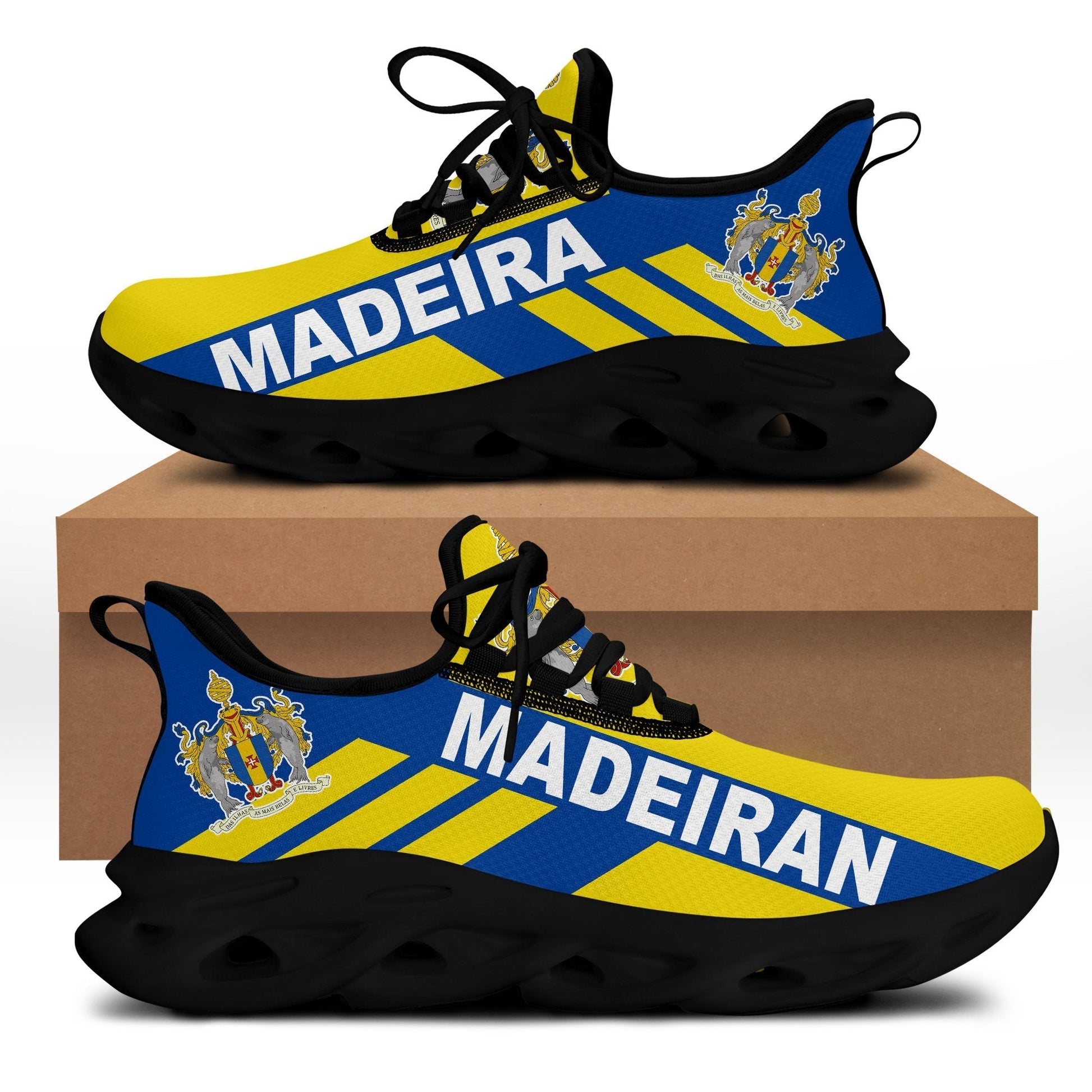 Wonder Print Shop Footwear - Madeira Stripe Style Clunky Sneakers LT10