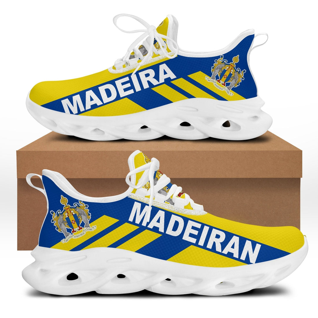 Wonder Print Shop Footwear - Madeira Stripe Style Clunky Sneakers LT10