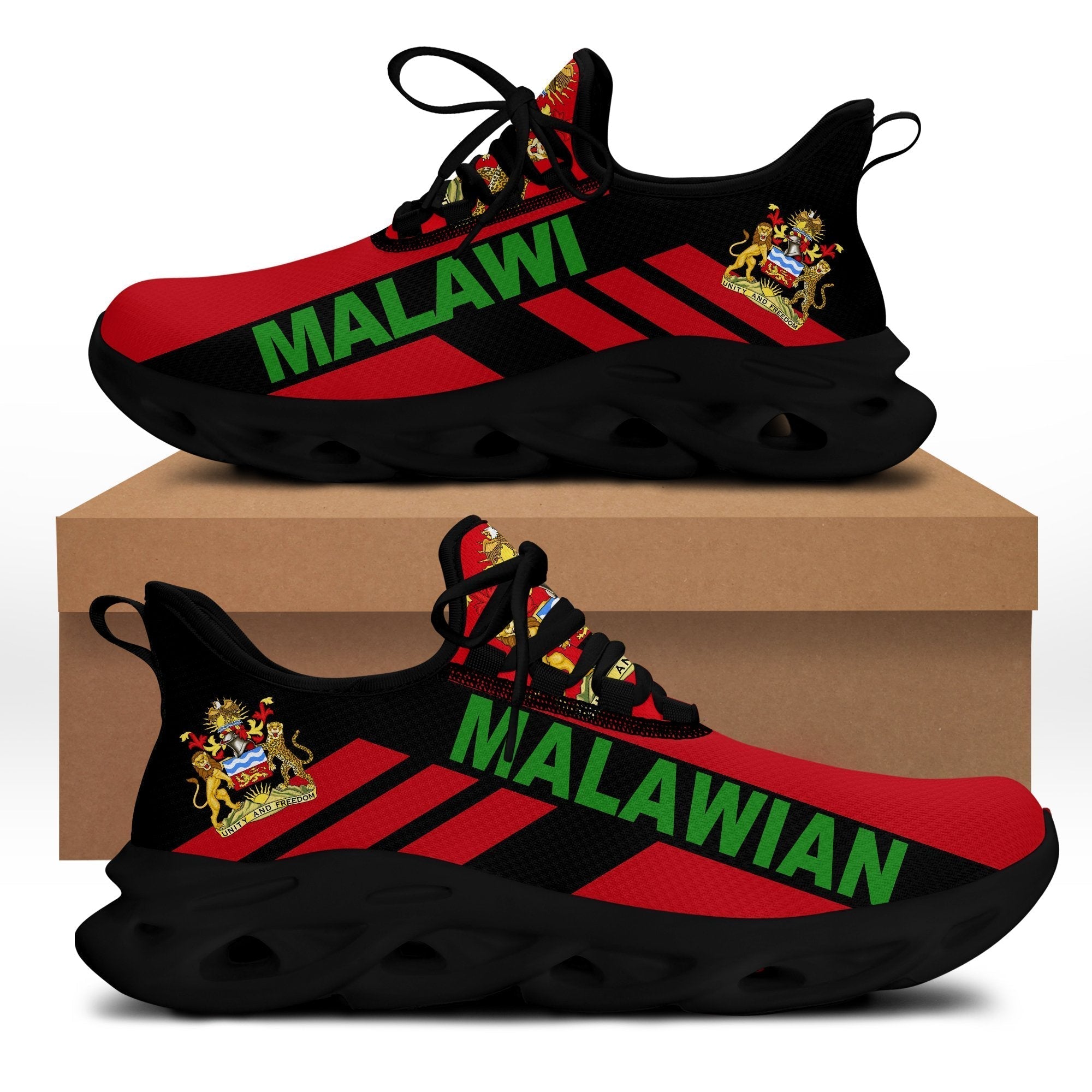 Wonder Print Shop Footwear - Malawi Stripe Style Clunky Sneakers LT10