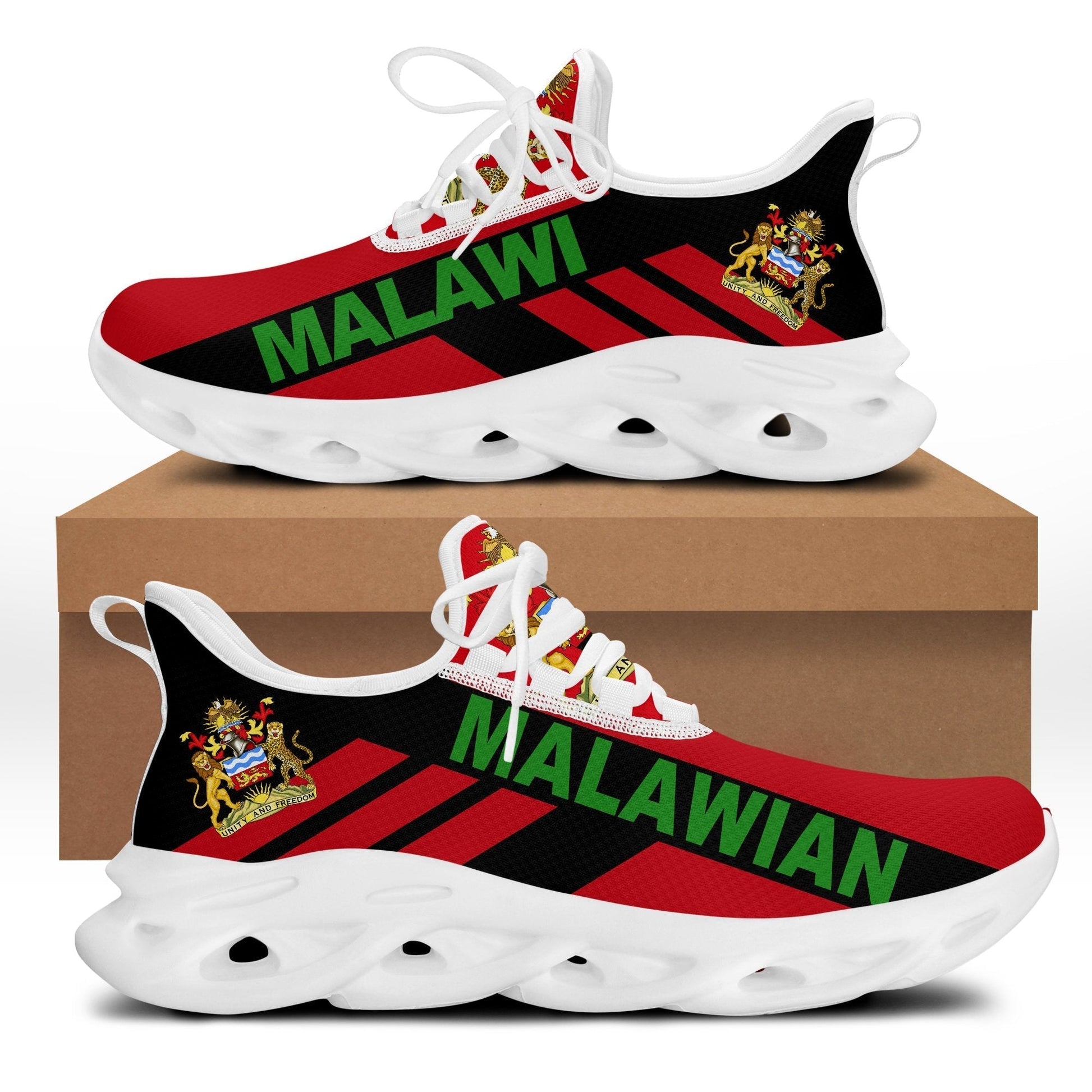 Wonder Print Shop Footwear - Malawi Stripe Style Clunky Sneakers LT10