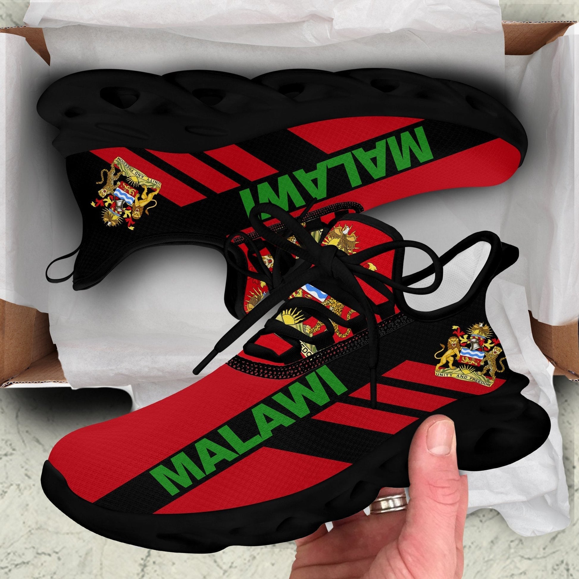 Wonder Print Shop Footwear - Malawi Stripe Style Clunky Sneakers LT10