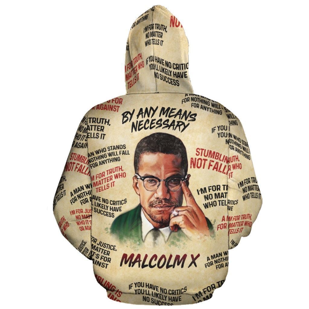 African Hoodie Malcolm X The Leader Zip Hoodie