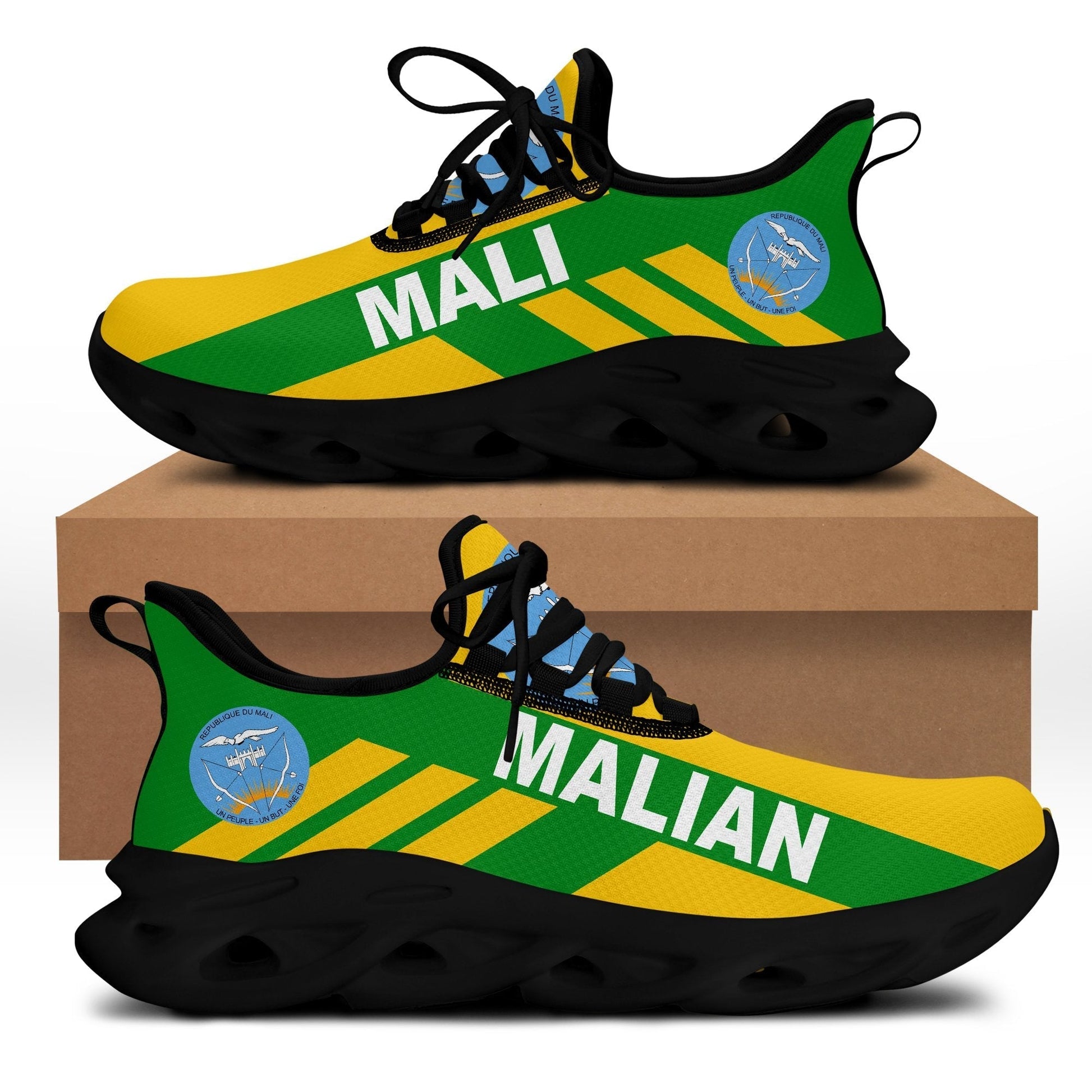 Wonder Print Shop Footwear - Mali Stripe Style Clunky Sneakers LT10