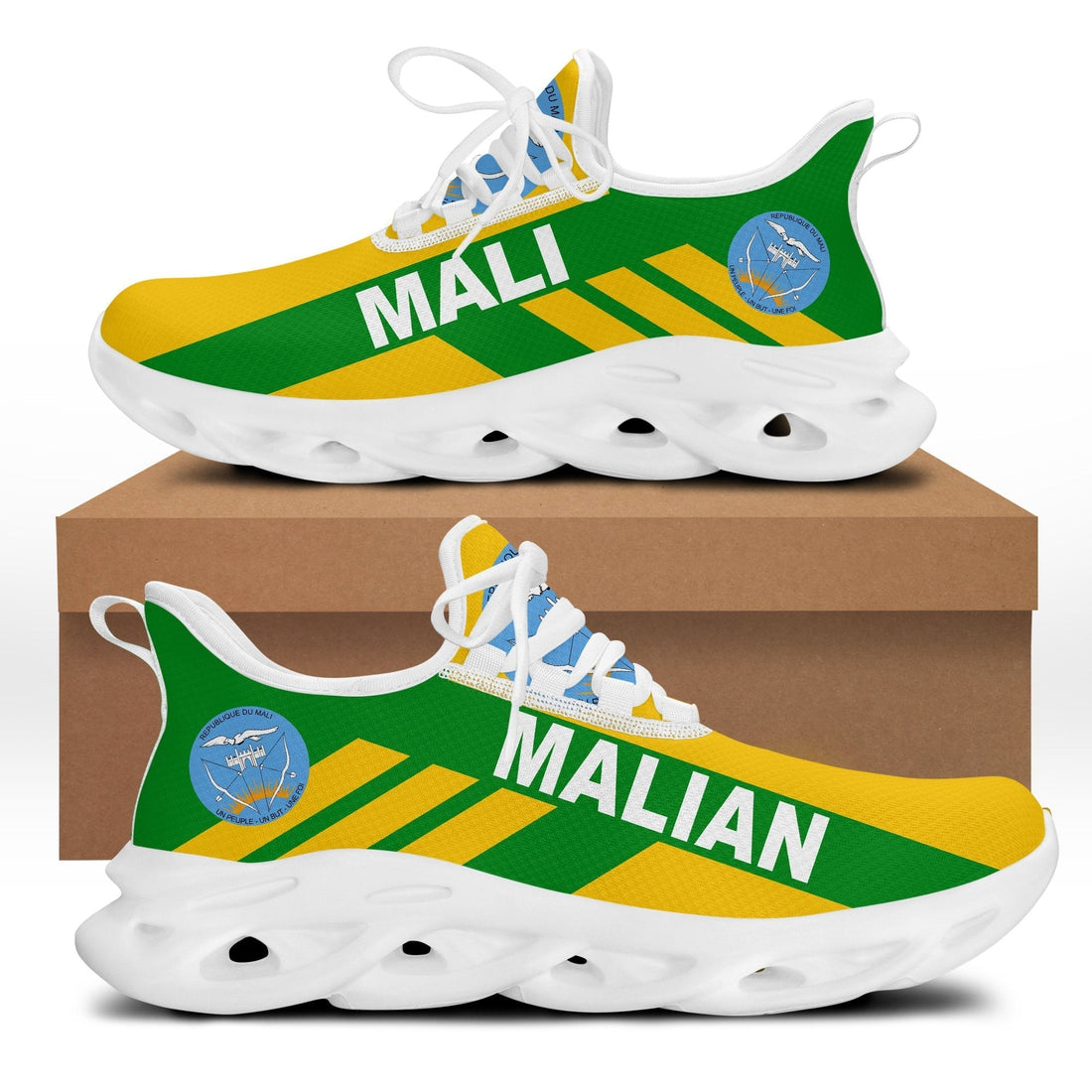 Wonder Print Shop Footwear - Mali Stripe Style Clunky Sneakers LT10