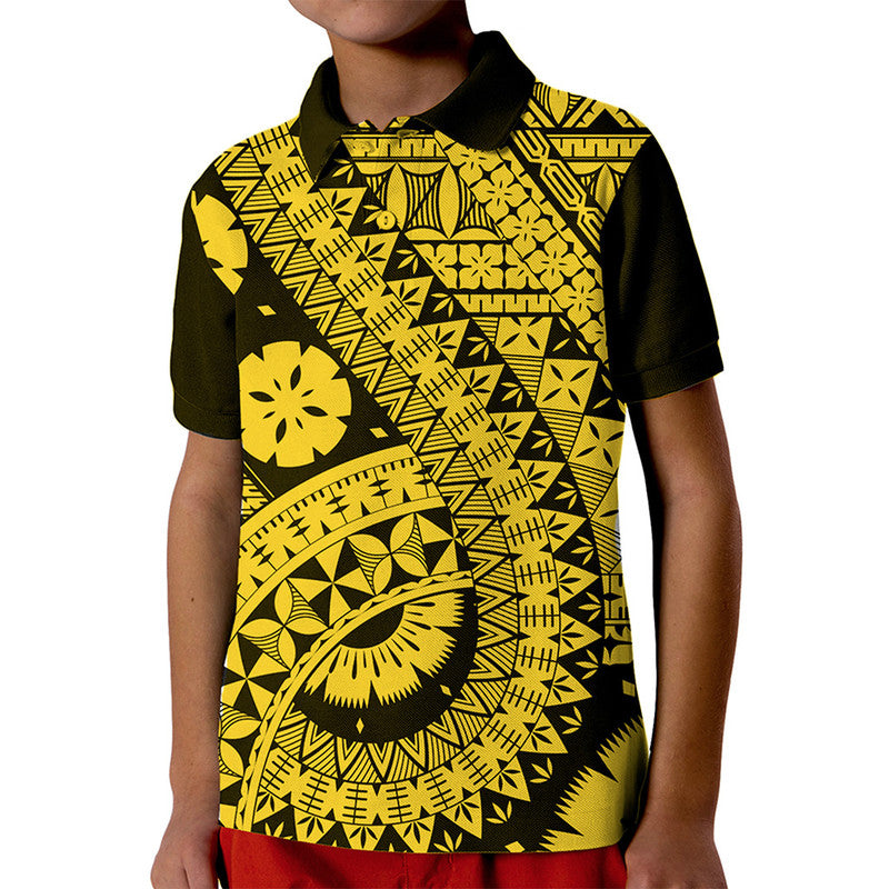 Polynesian Masi Kesa Gold Style Polo Shirt LT9