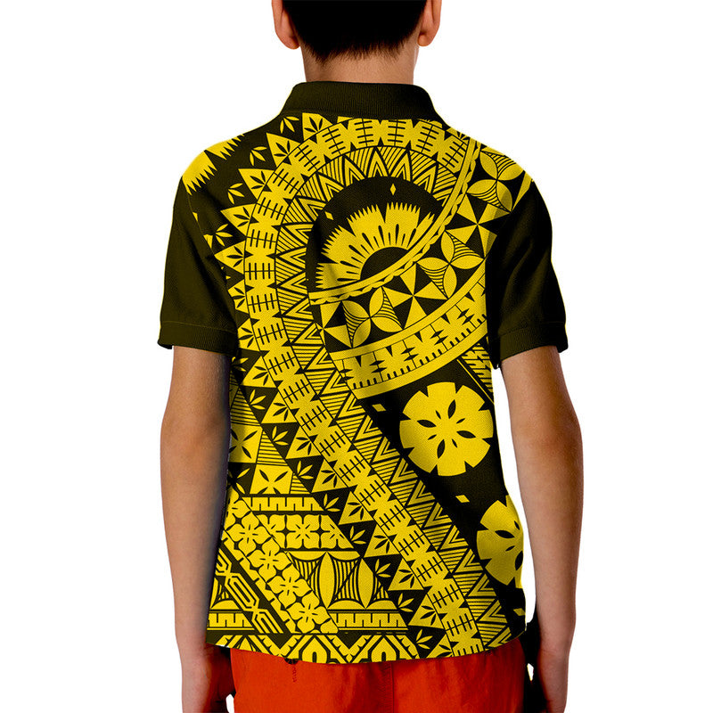 Polynesian Masi Kesa Gold Style Polo Shirt LT9