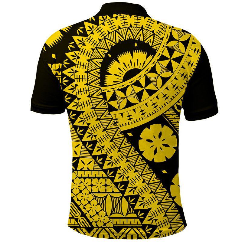 Polynesian Masi Kesa Gold Style Polo Shirt LT9