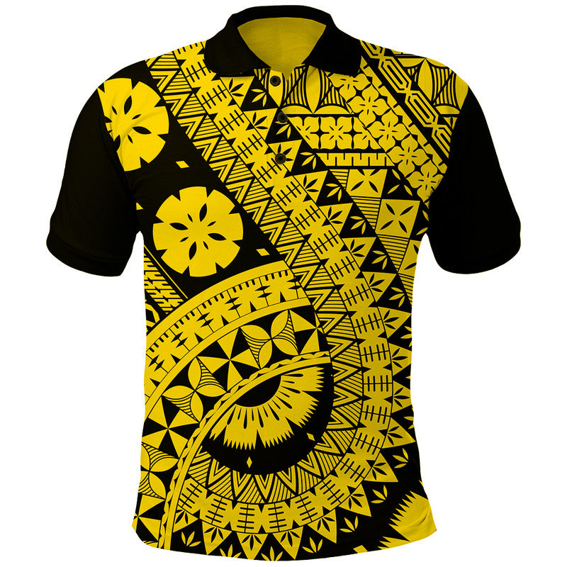 Polynesian Masi Kesa Gold Style Polo Shirt LT9