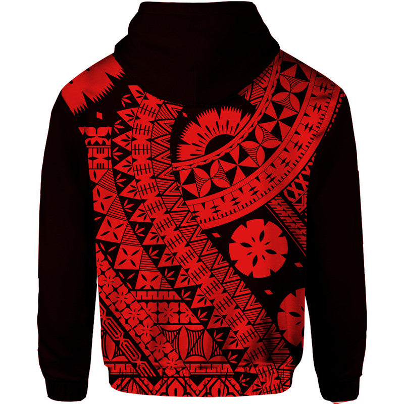Polynesian Masi Kesa Red Style Hoodie LT9