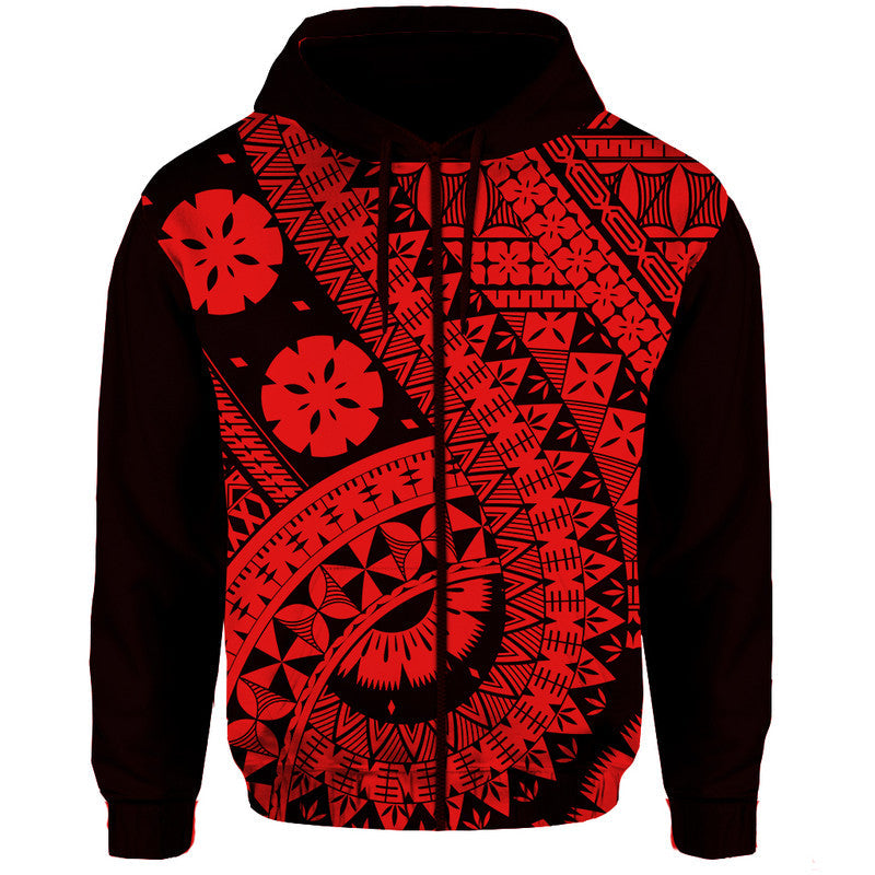 Polynesian Masi Kesa Red Style Hoodie LT9
