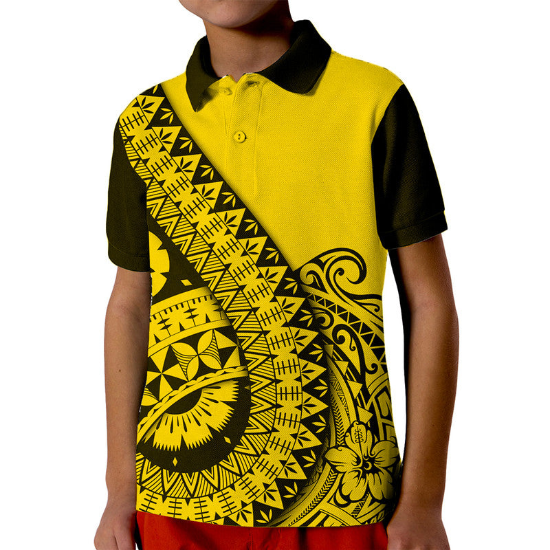 Polynesian Masi Kesa No2 Gold Style Polo Shirt LT9
