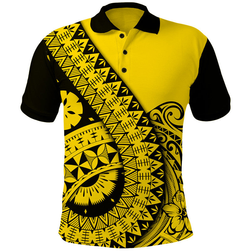 Polynesian Masi Kesa No2 Gold Style Polo Shirt LT9