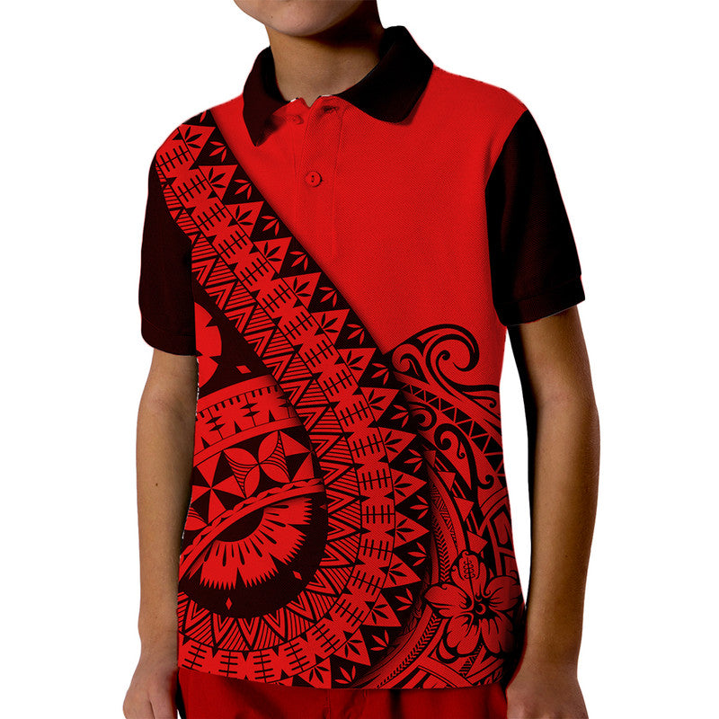 Polynesian Masi Kesa No2 Red Style Polo Shirt LT9