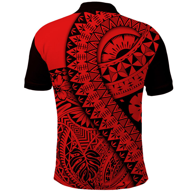 Polynesian Masi Kesa No2 Red Style Polo Shirt LT9