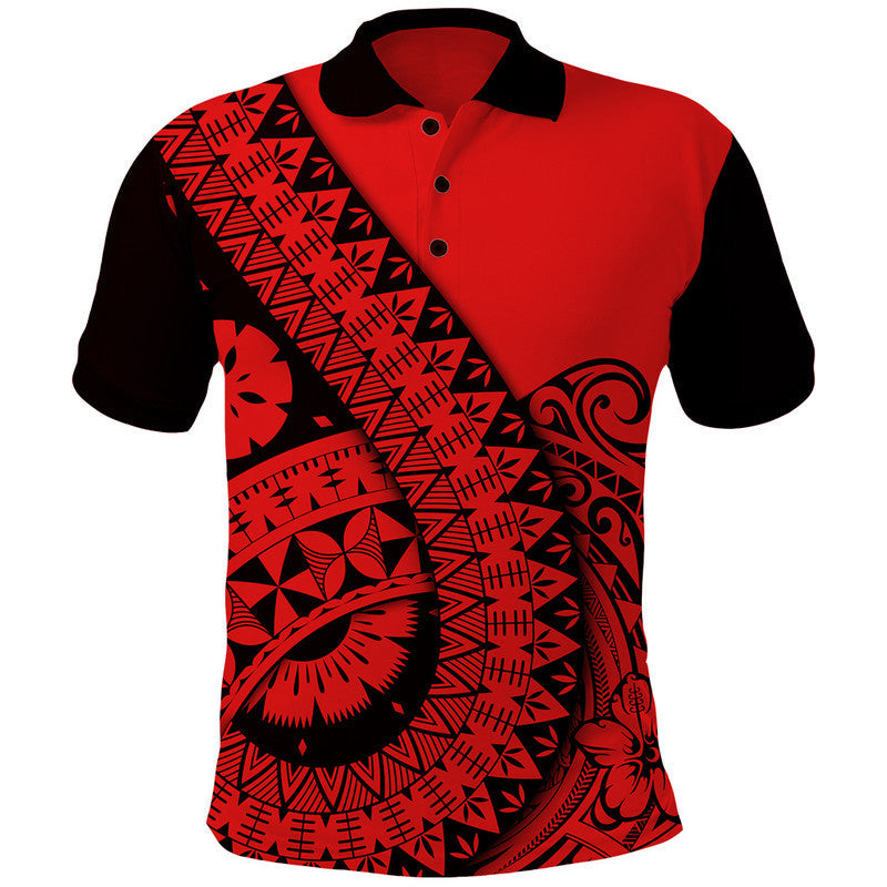 Polynesian Masi Kesa No2 Red Style Polo Shirt LT9