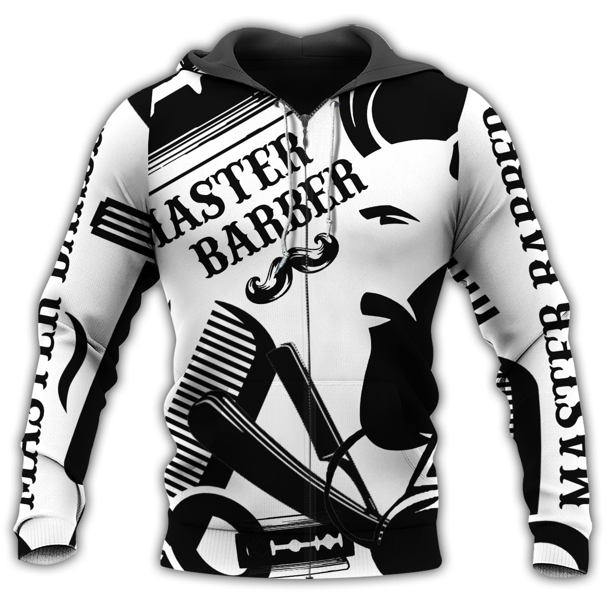 Barber Black And White Style Hoodie