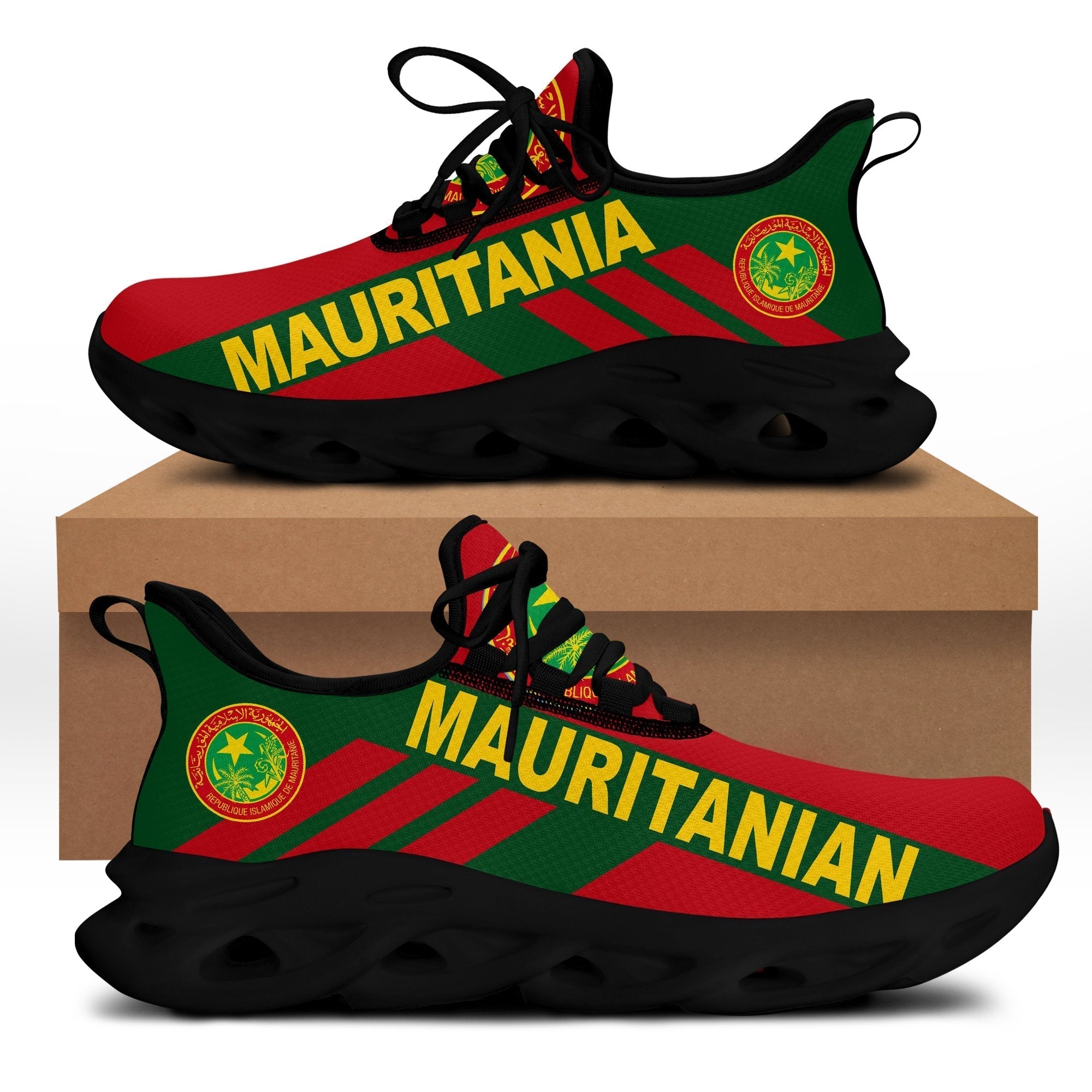 Wonder Print Shop Footwear - Mauritania Stripe Style Clunky Sneakers LT10