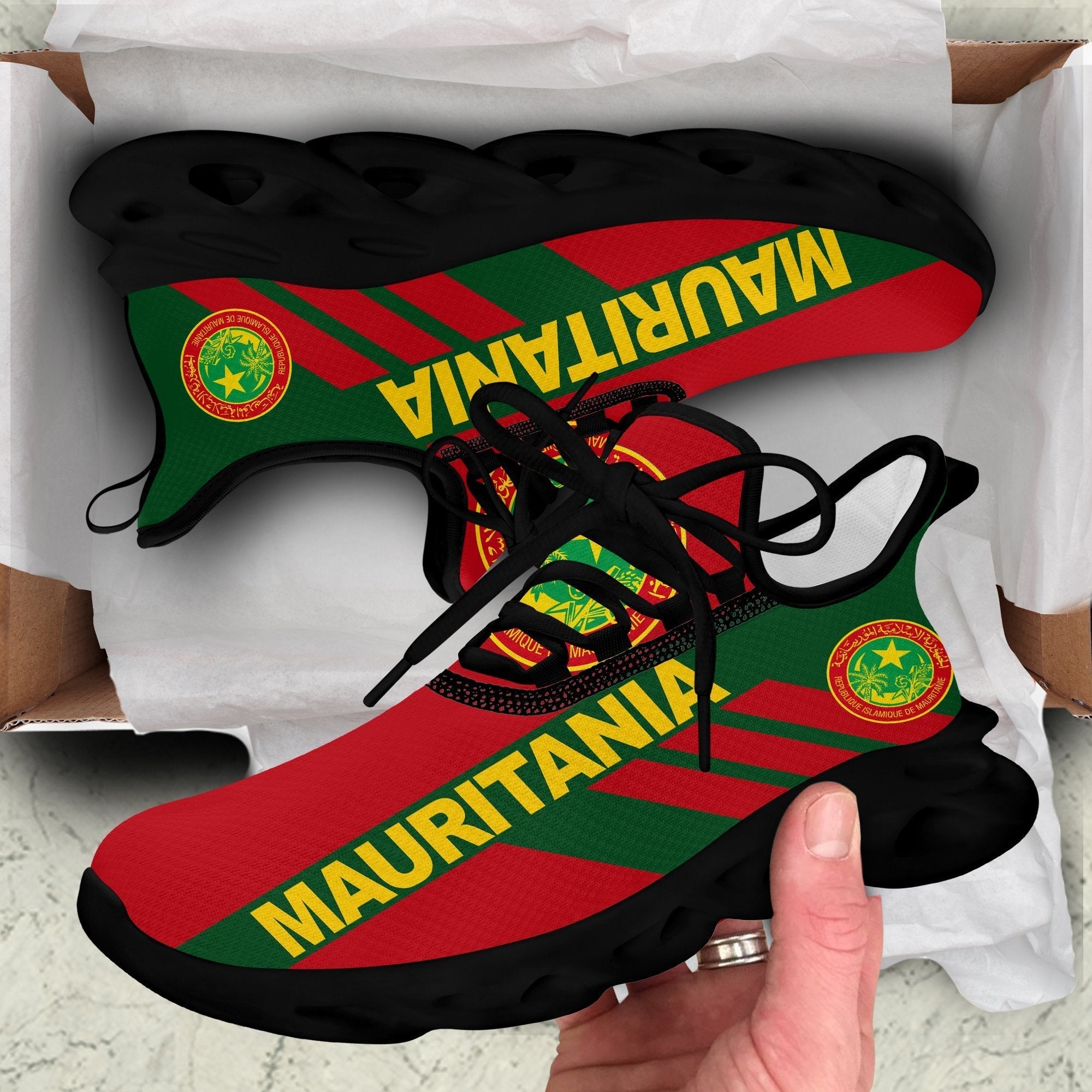 Wonder Print Shop Footwear - Mauritania Stripe Style Clunky Sneakers LT10