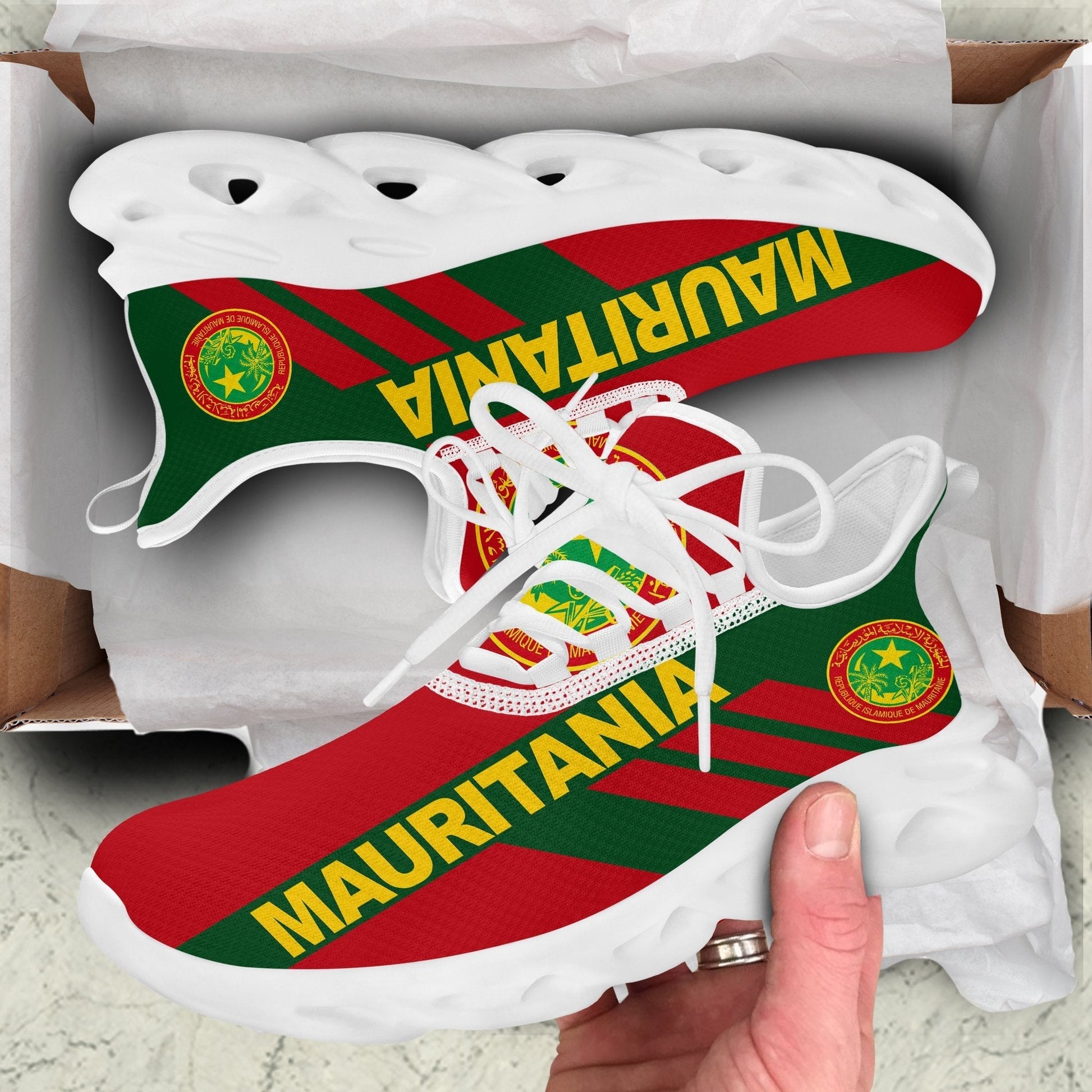 Wonder Print Shop Footwear - Mauritania Stripe Style Clunky Sneakers LT10