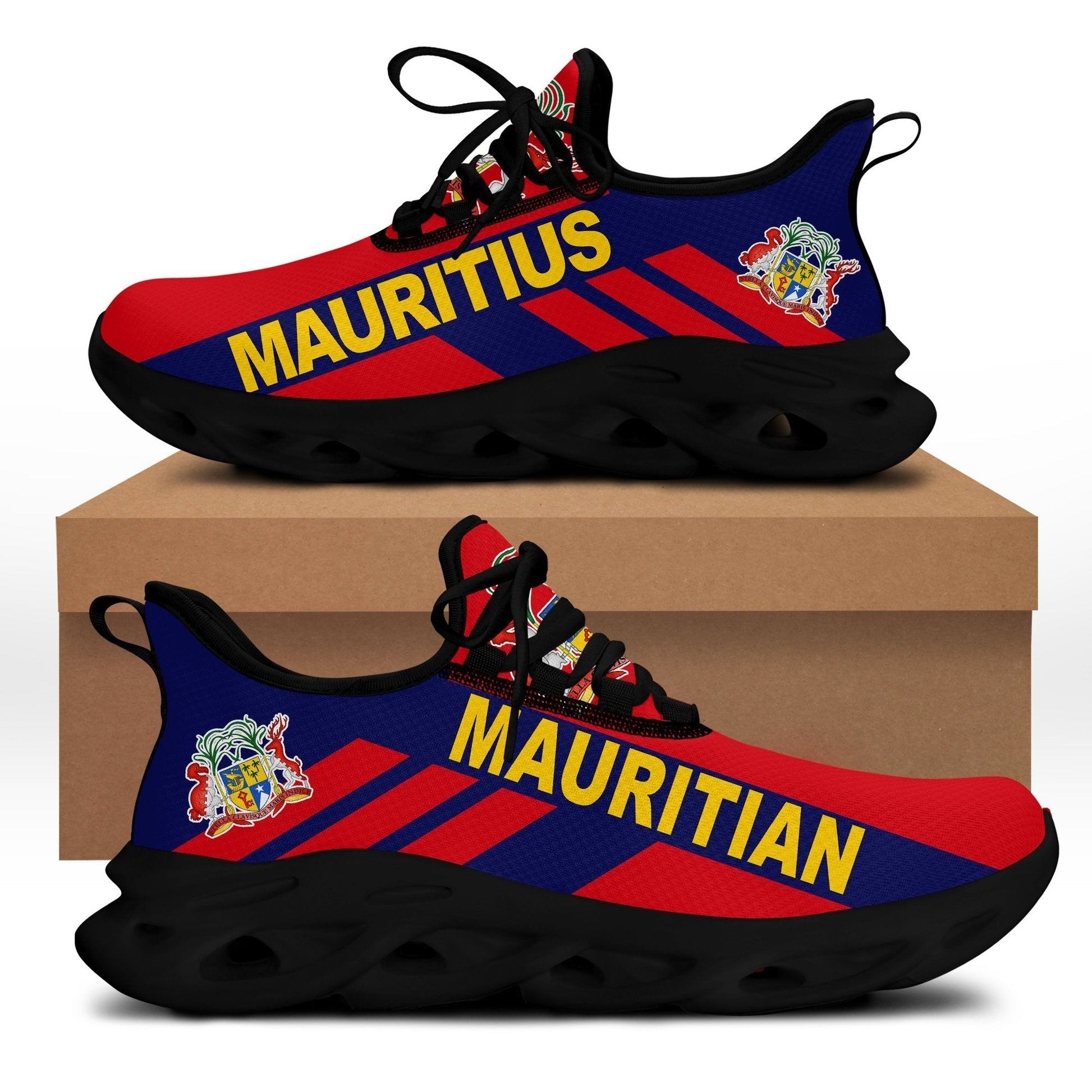 Wonder Print Shop Footwear - Mauritius Stripe Style Clunky Sneakers LT10