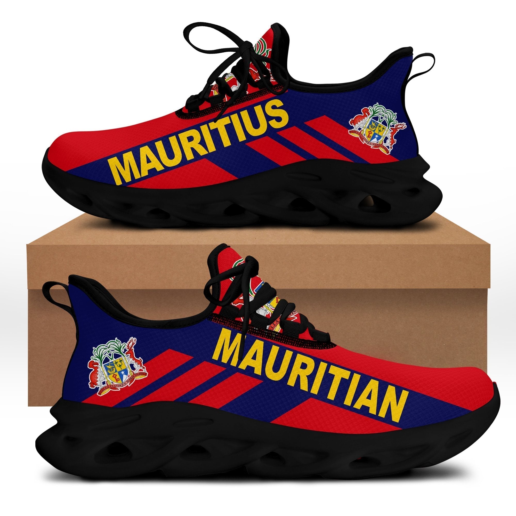 Wonder Print Shop Footwear - Mauritius Stripe Style Clunky Sneakers LT10