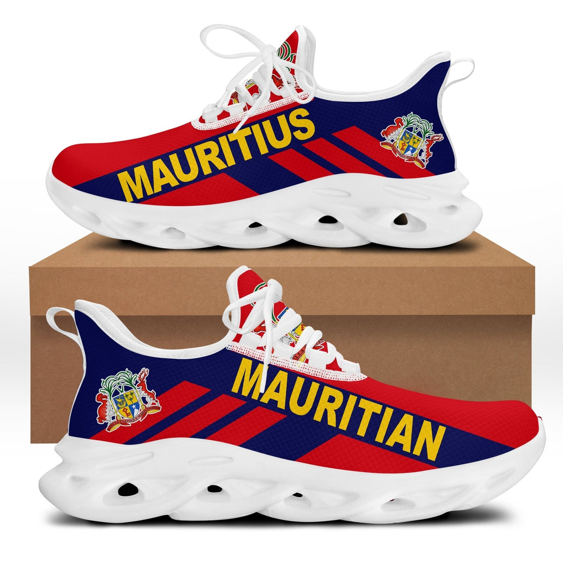Wonder Print Shop Footwear - Mauritius Stripe Style Clunky Sneakers LT10