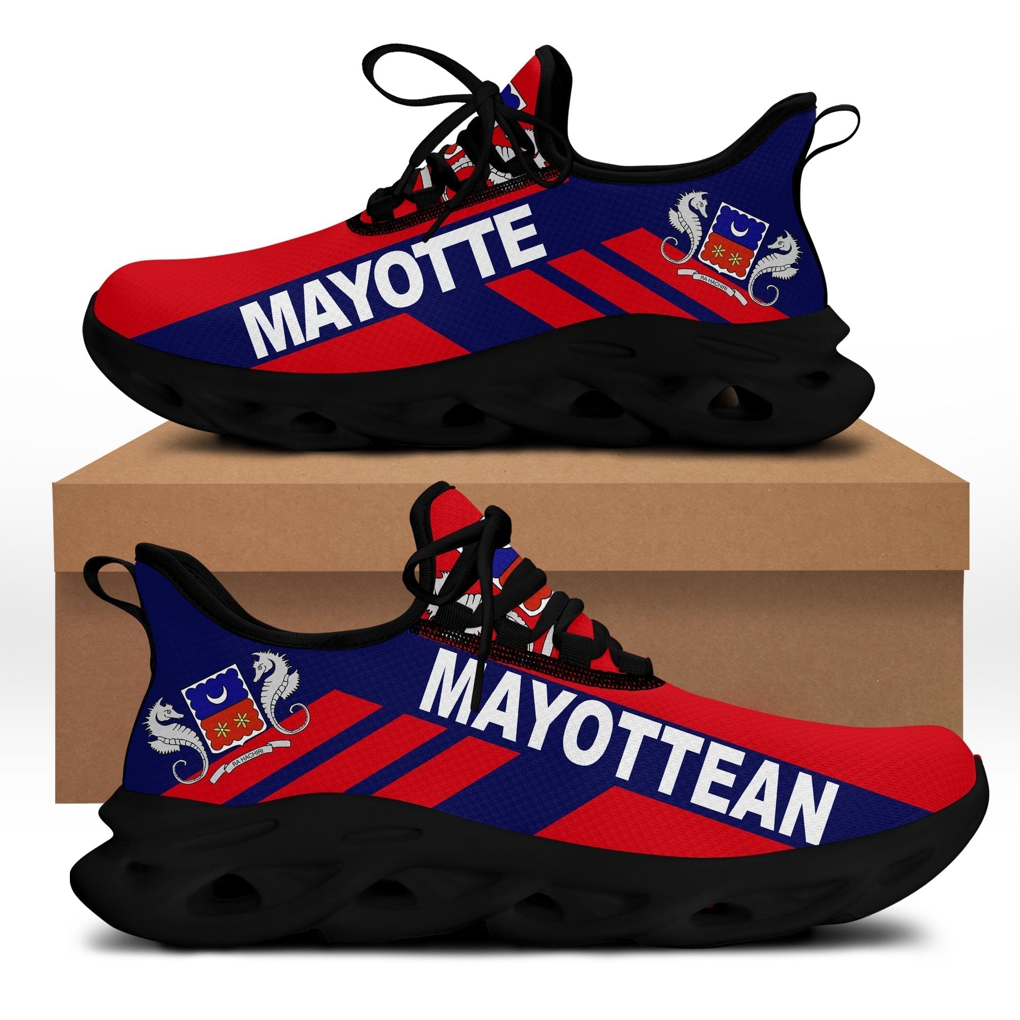 Wonder Print Shop Footwear - Mayotte Stripe Style Clunky Sneakers LT10