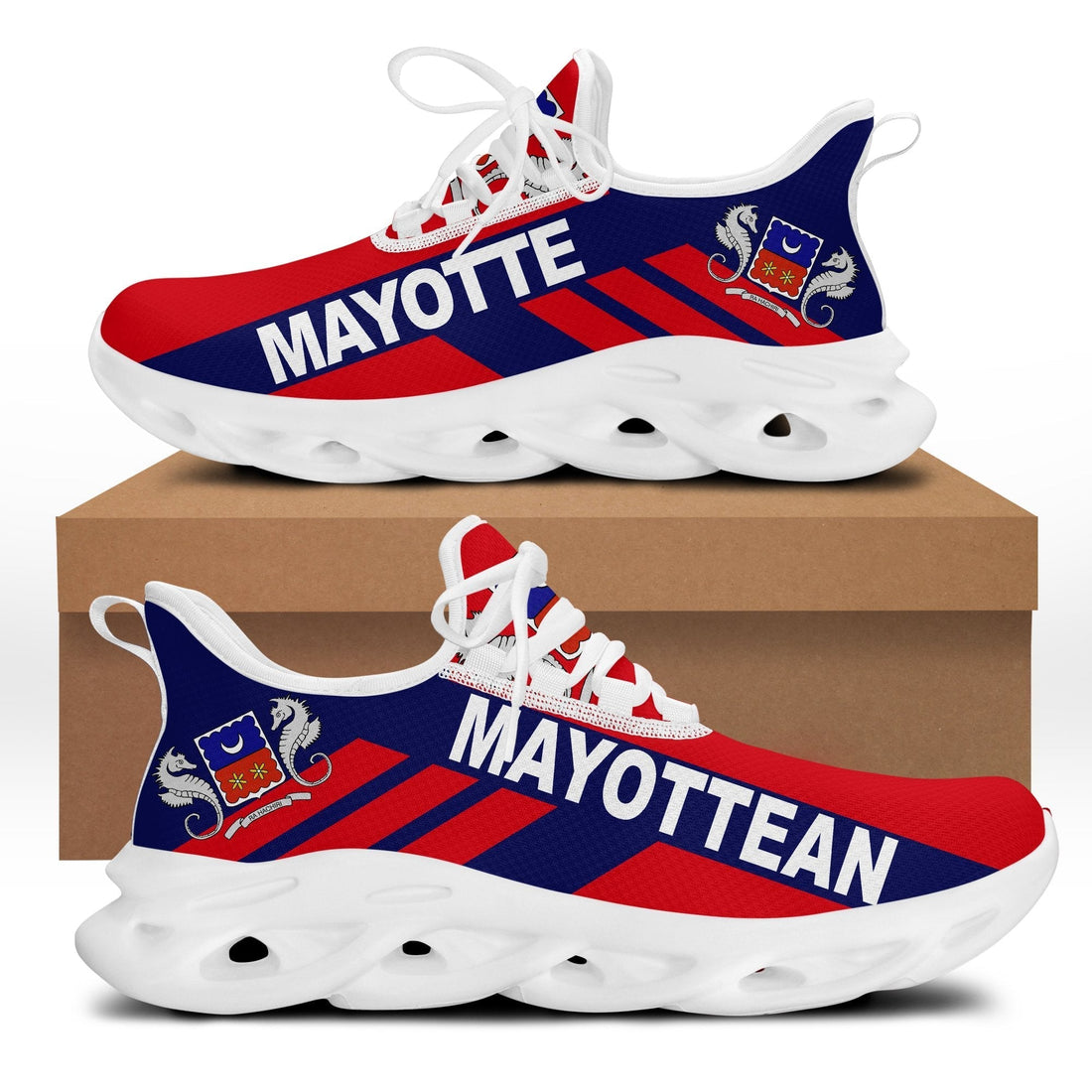 Wonder Print Shop Footwear - Mayotte Stripe Style Clunky Sneakers LT10