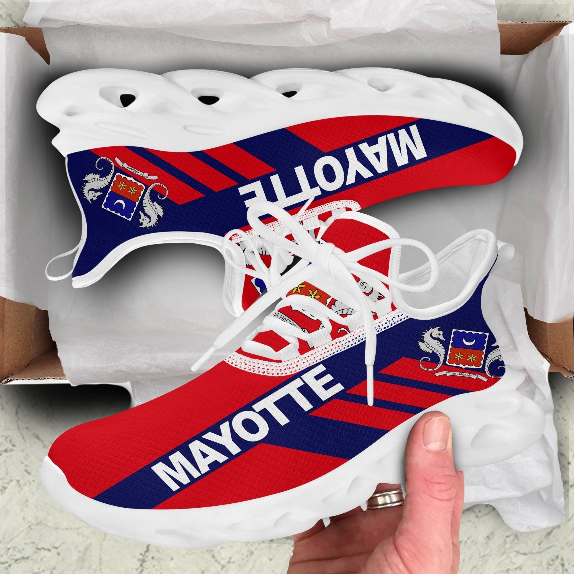 Wonder Print Shop Footwear - Mayotte Stripe Style Clunky Sneakers LT10