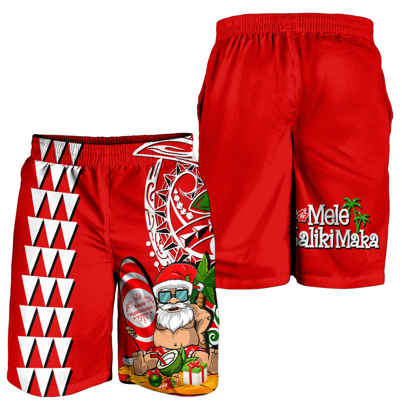 Hawaii Mele Kalikimaka Santa Claus Beach Men Shorts LT6
