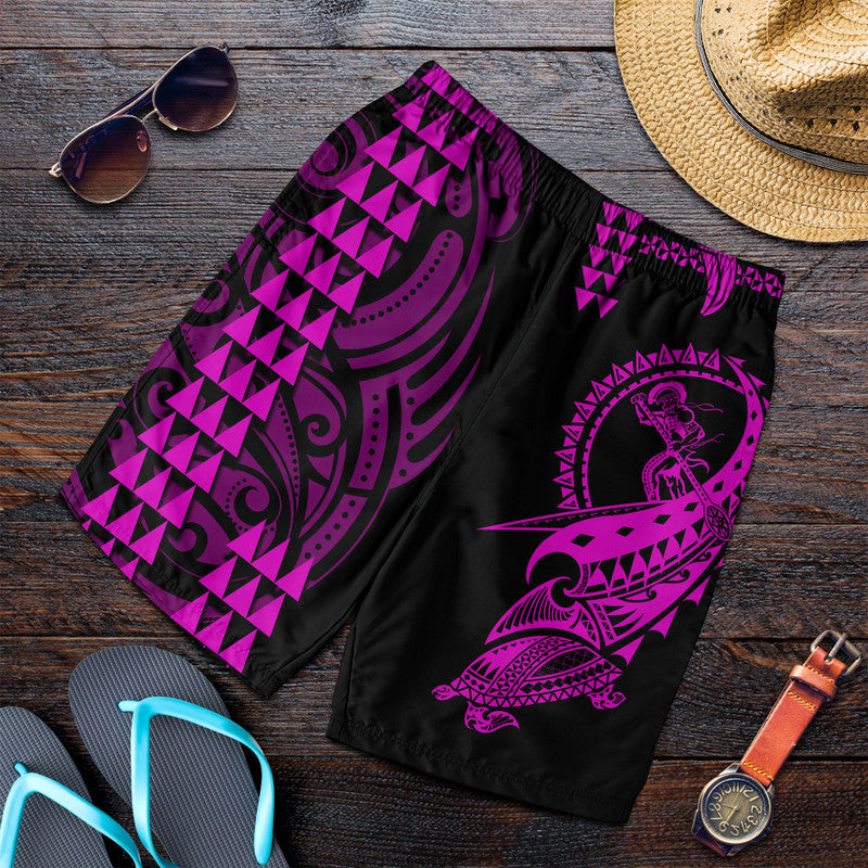 Hawaii Polynesian Warrior Kakau Men Shorts-Purple LT6