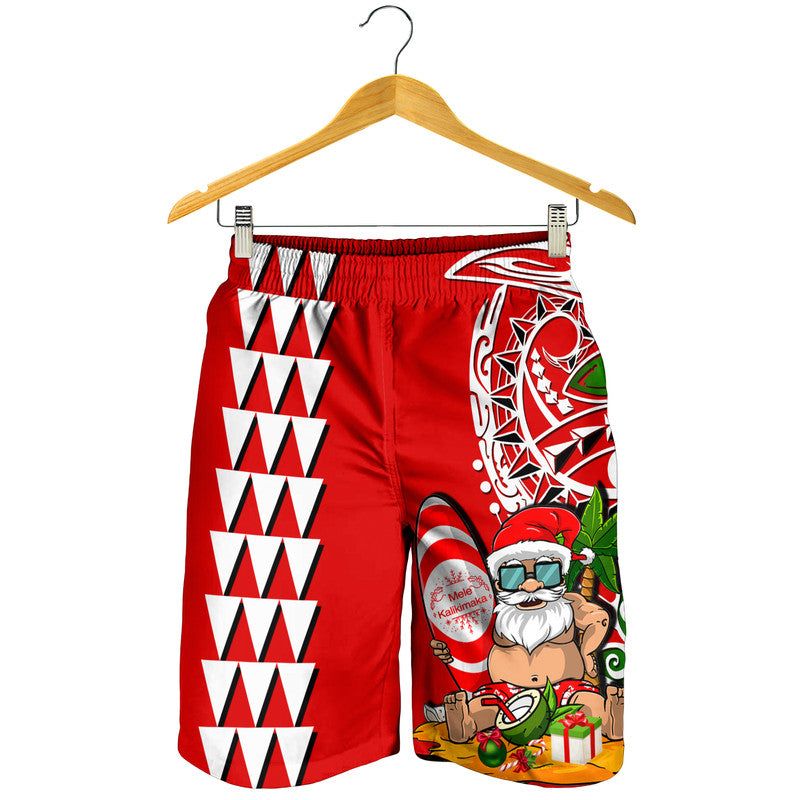 Hawaii Mele Kalikimaka Santa Claus Beach Men Shorts LT6