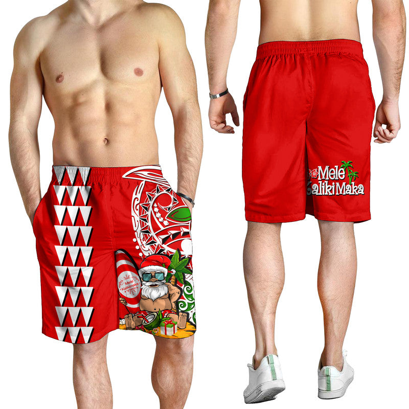 Hawaii Mele Kalikimaka Santa Claus Beach Men Shorts LT6