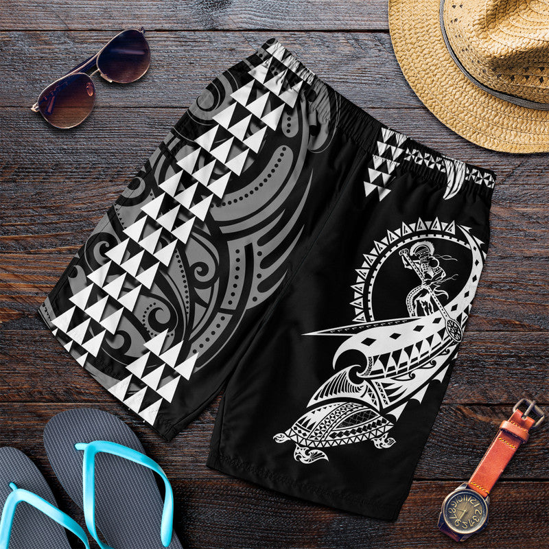 Hawaii Polynesian Warrior Kakau Men Shorts-White LT6