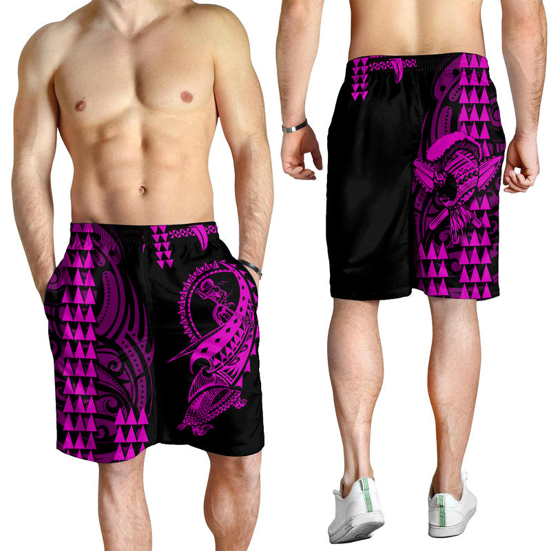 Hawaii Polynesian Warrior Kakau Men Shorts-Purple LT6