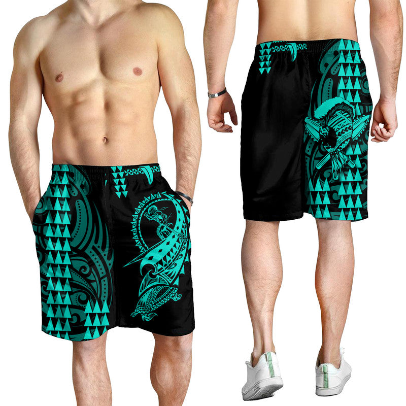 Hawaii Polynesian Warrior Kakau Men Shorts-Green LT6