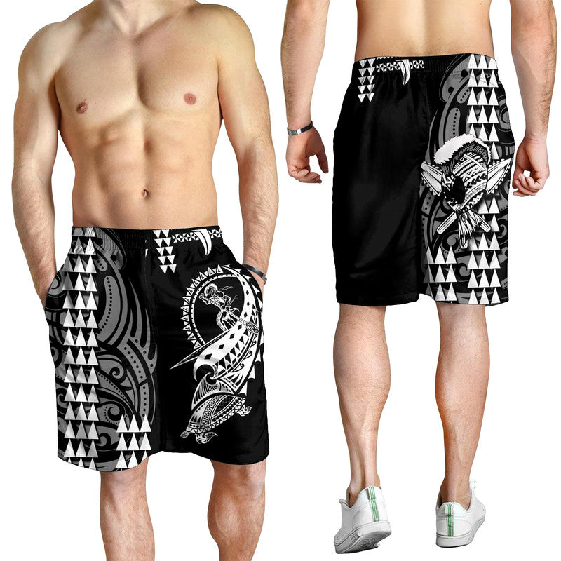 Hawaii Polynesian Warrior Kakau Men Shorts-White LT6
