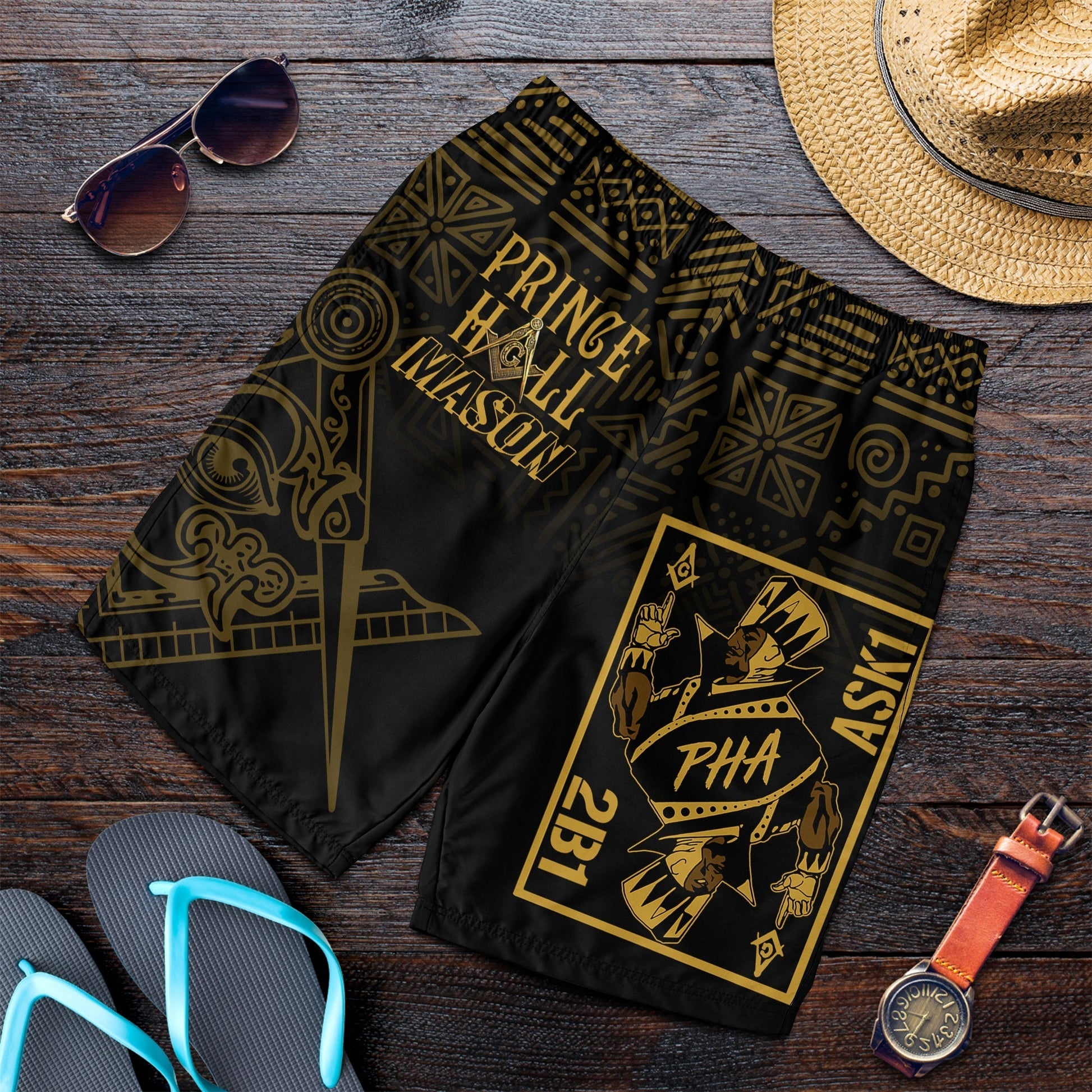 Prince Hall Mason Men Shorts Caste King 2B1 ASK1 LT7